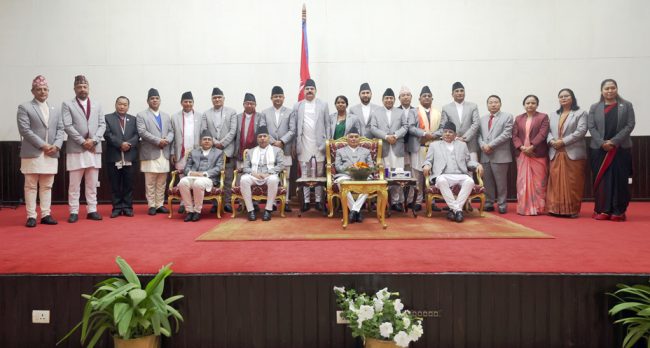 प्रधानमन्त्री सहित २० मन्त्रीले पाए जिम्मेवारी