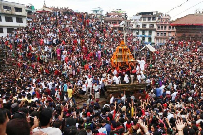 काठमाडौं उपत्यकामा सांस्कृतिक तथा ऐतिहासिक इन्द्रजात्रा पर्व  मनाइयो