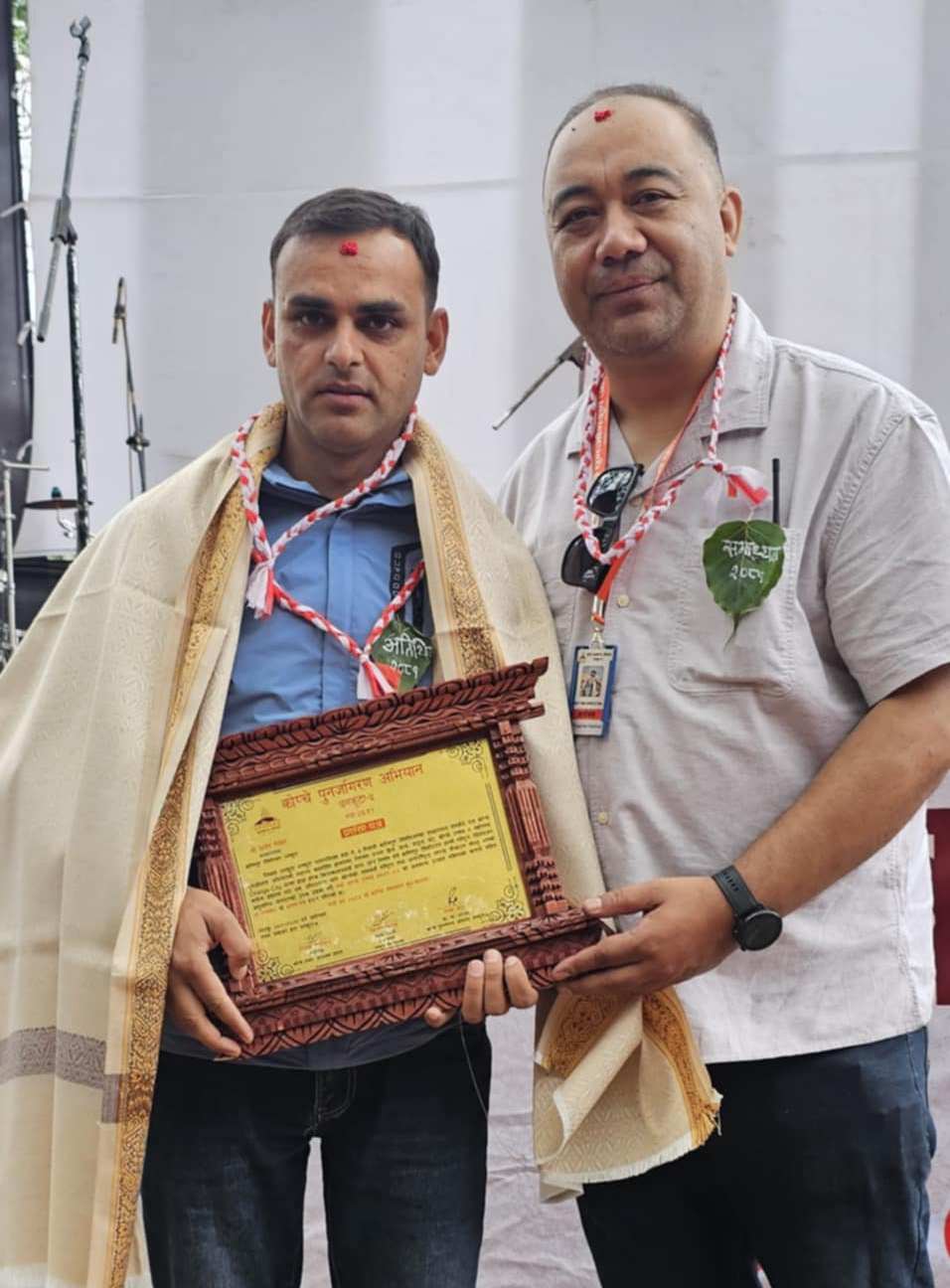 धनकुटाका पुराना पत्रकार घिमिरे सम्मानित
