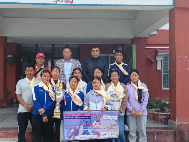 भलिवल उत्सवमा विजेता टोलीलाई गाउँपालिकाद्धारा सम्मान