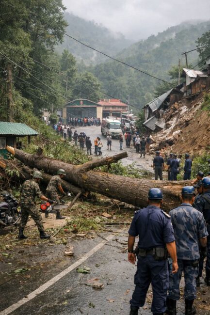 हावाहुरीले धनकुटामा व्यापक क्षती, गएरातीदेखी विद्युत सेवा अवरुद्ध