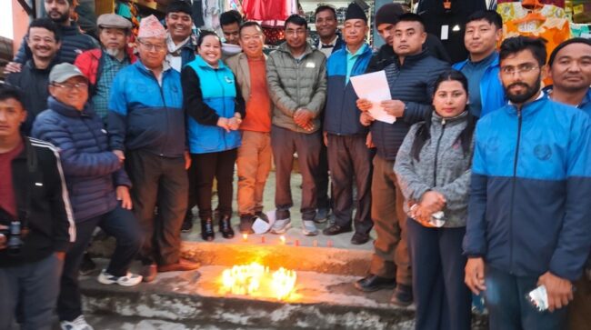 पत्रकार महासंघको ७१ औं स्थापना दिवसमा धनकुटामा दीप प्रज्वलन